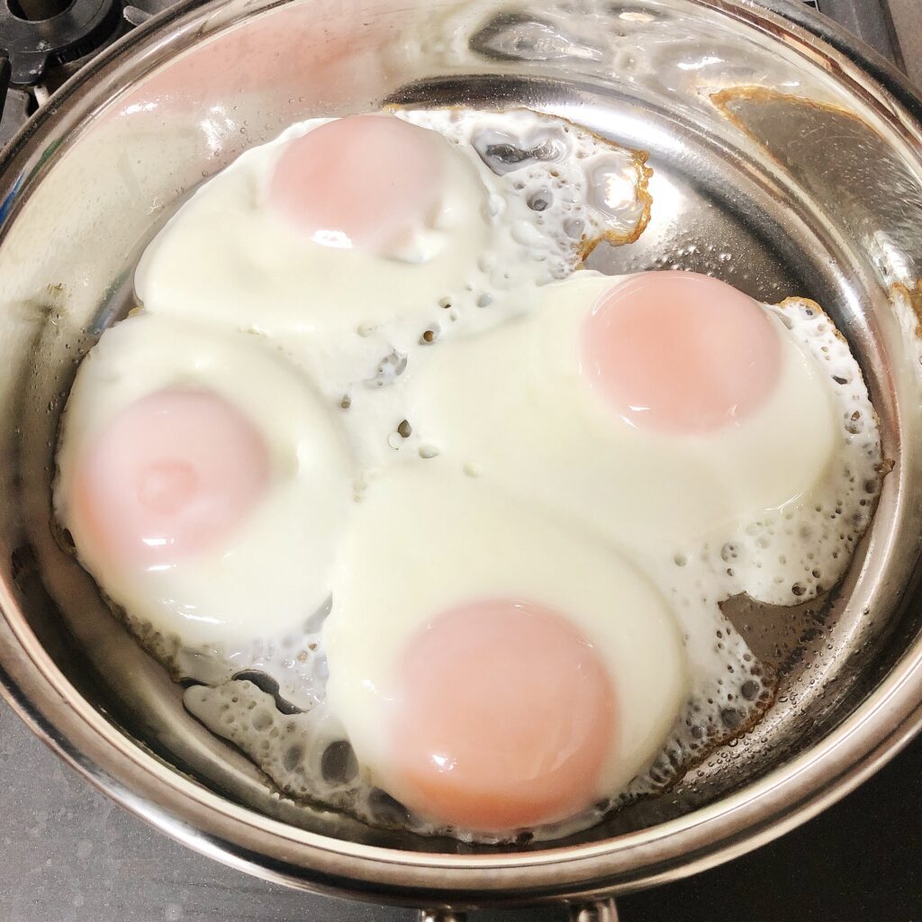 ジオプロダクト　目玉焼き　加熱後